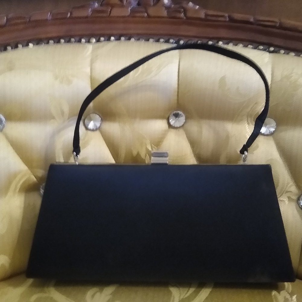 Black Satin Clutch Purse